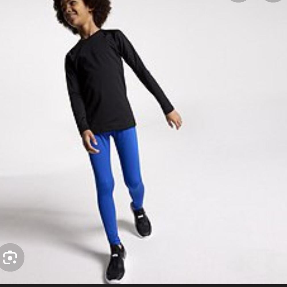 Under Armour Youth Coldgear Compression Leggings Vibrant Blue Athletic Tights